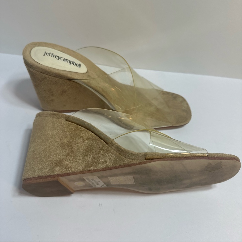 Jeffrey Campbell Tan Wedge Sandals - Picture 4 of 7